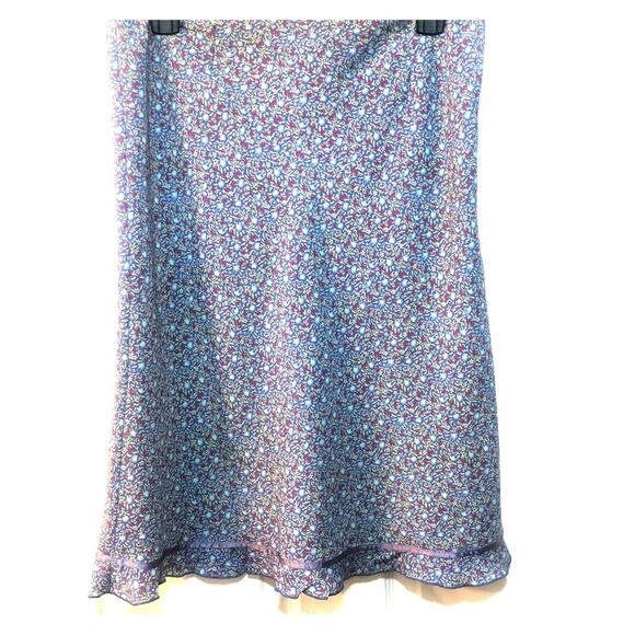 Express Periwinkle Floral Side Zip Skirt 5/6 - Picture 1 of 16